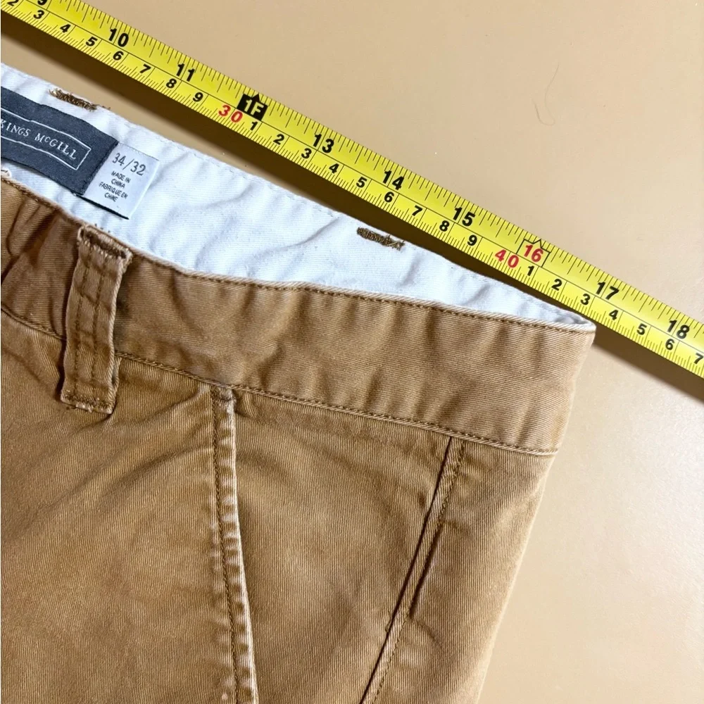 Men’s Tan Flat Front Chinos Hawkings McGill Size 34x32